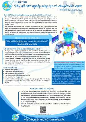 Phát động Cuộc thi “Phụ nữ khởi nghiệp sáng tạo và chuyển đổi xanh” tỉnh Đắk Lắk năm 2024