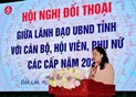 Hội nghị đối thoại giữa Lãnh đạo UBND tỉnh với cán bộ, hội viên, phụ nữ trên địa bàn tỉnh Đắk Lắk