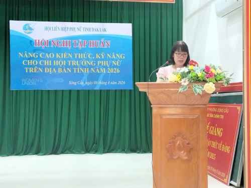 Hội nghị tập huấn nâng cao kiến thức, kỹ năng cho Chi hội trưởng Phụ nữ trên địa bàn tỉnh năm 2026
